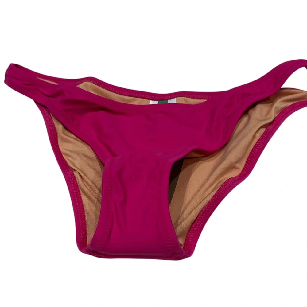 J. Crew Heritage 1989 high-leg bikini bottom Fuchsia Pink Size Medium NWT